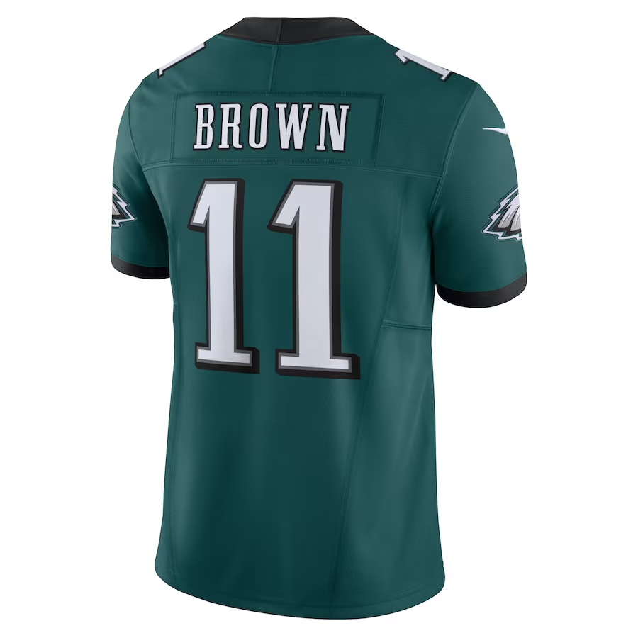 Nike A.J. Brown Philadelphia Eagles Green Vapor F.U.S.E. Limited Jersey