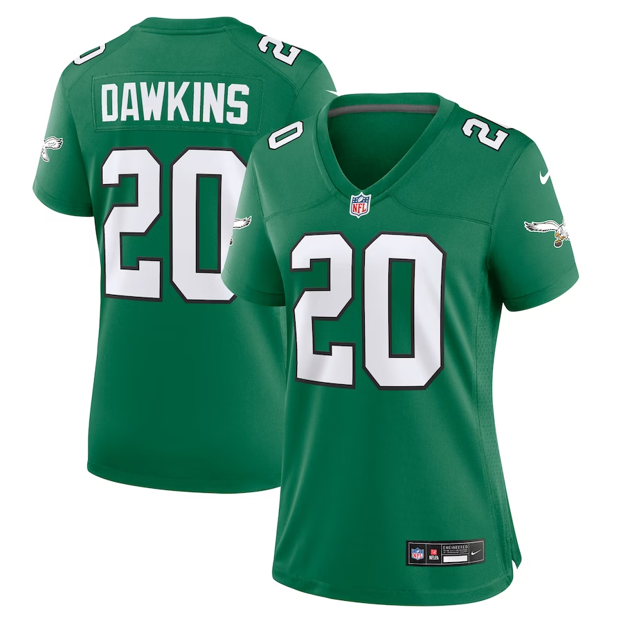 Nike Brian Dawkins Philadelphia Eagles Women's Kelly Green Alternate Game Jersey