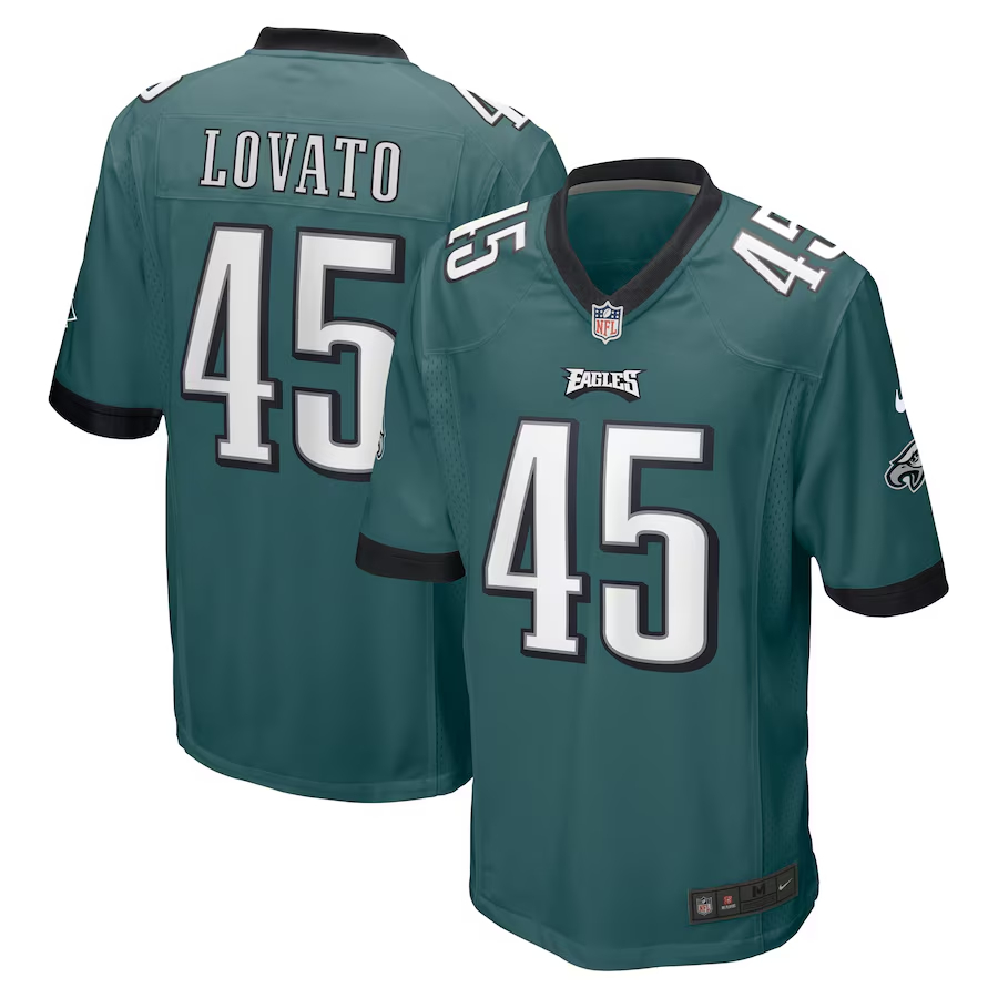 Nike Rick Lovato Philadelphia Eagles Midnight Green Game Jersey