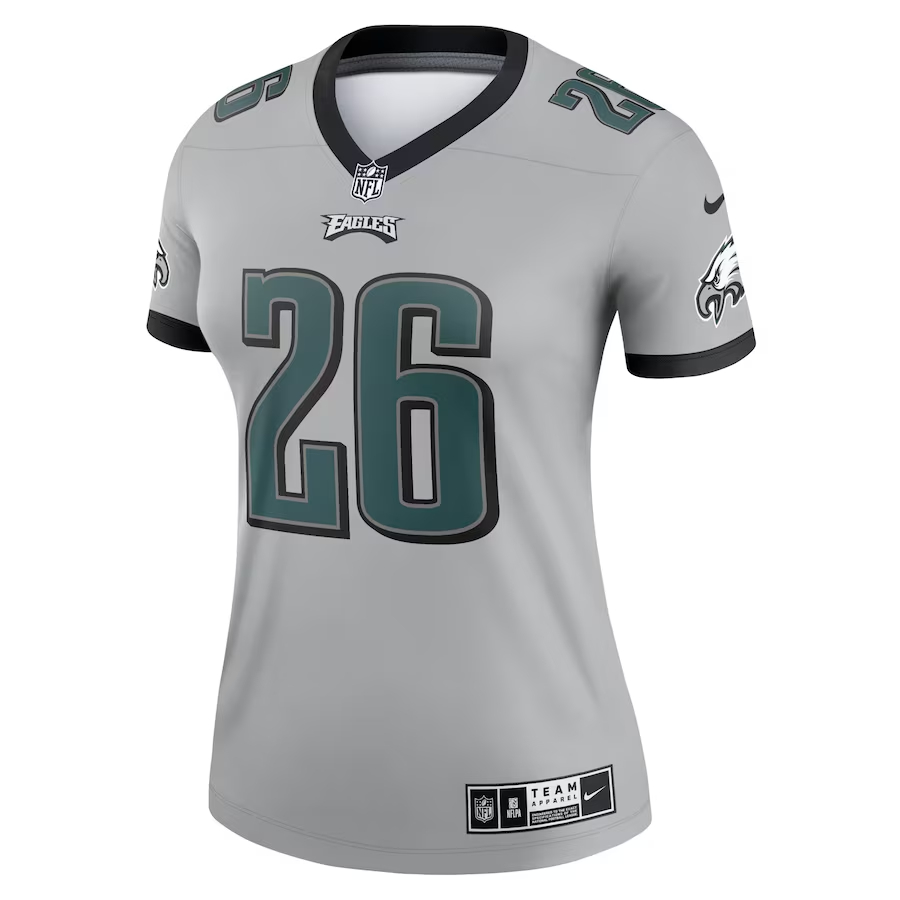 Nike Miles Sanders Philadelphia Eagles Women's Silver Inverted Legend Jersey