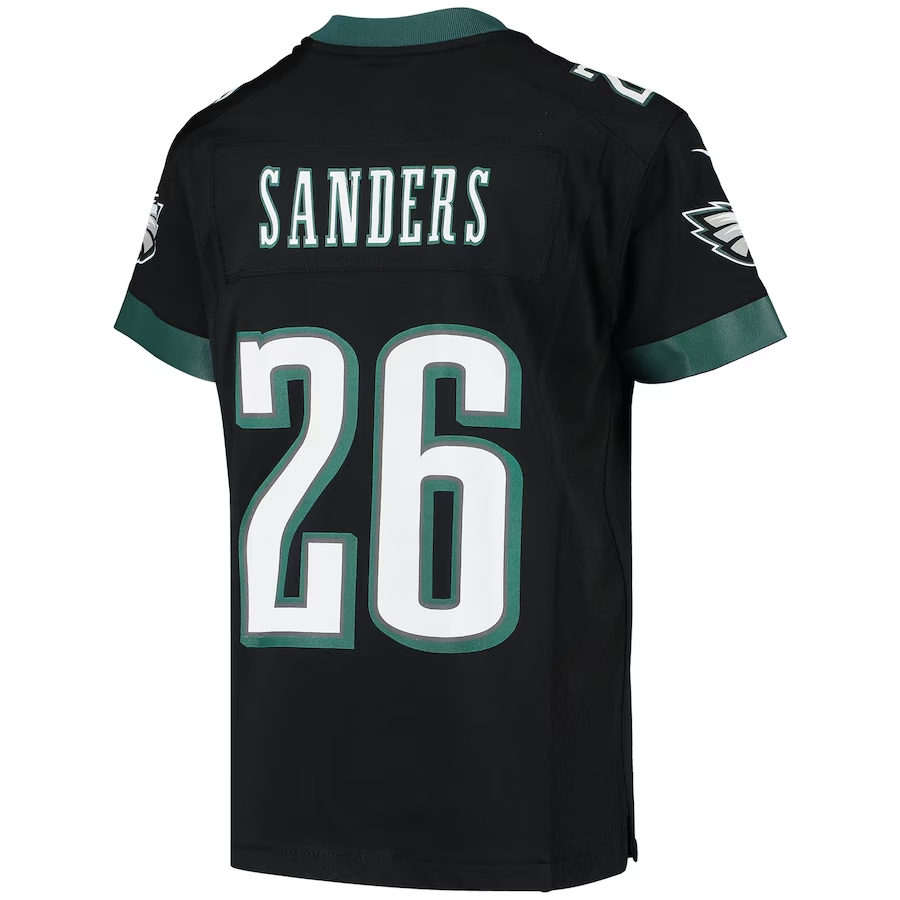 Nike Miles Sanders Philadelphia Eagles Youth Black Game Jersey