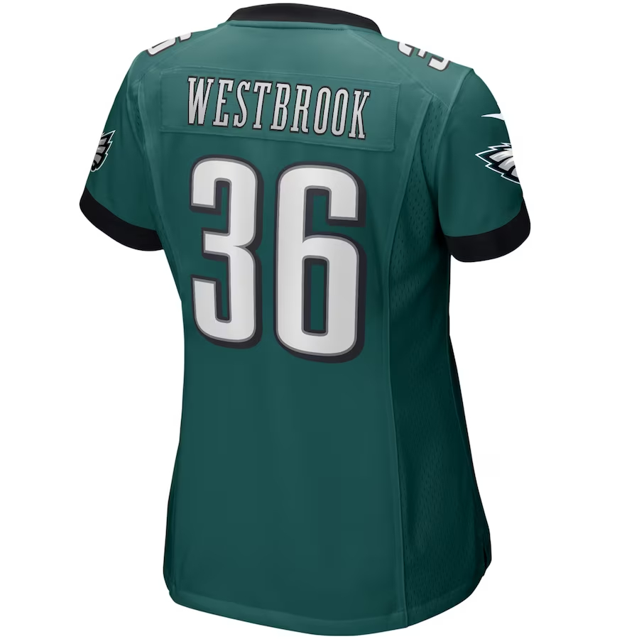 Nike Brian Westbrook Philadelphia Eagles Women's Midnight Green Game Retired Player Jersey