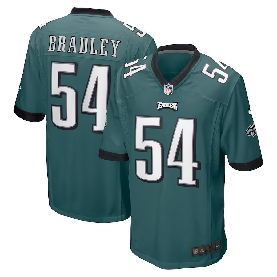 Nike Shaun Bradley Philadelphia Eagles Midnight Green Game Jersey