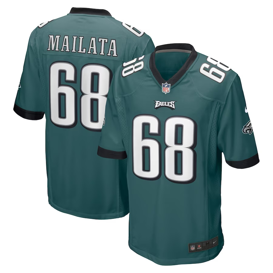 Nike Jordan Mailata Philadelphia Eagles Midnight Green Game Jersey