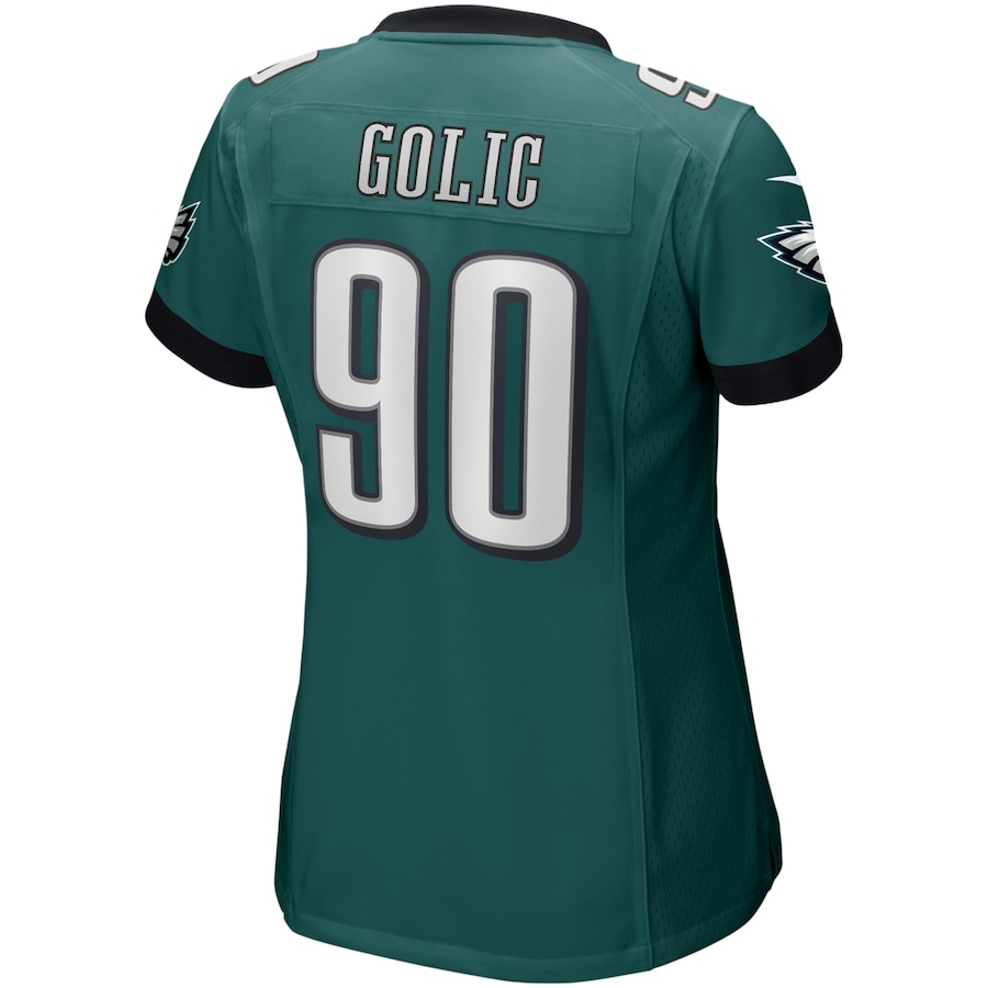 Nike Mike Golic Philadelphia Eagles Women's Midnight Green Game Retired Player Jersey