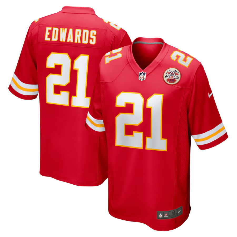 Nike Mike Edwards Kansas City Chiefs Red Game Jersey