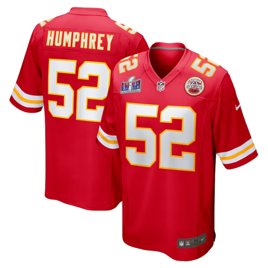 Nike Creed Humphrey Kansas City Chiefs Red Super Bowl LVIII Game Jersey