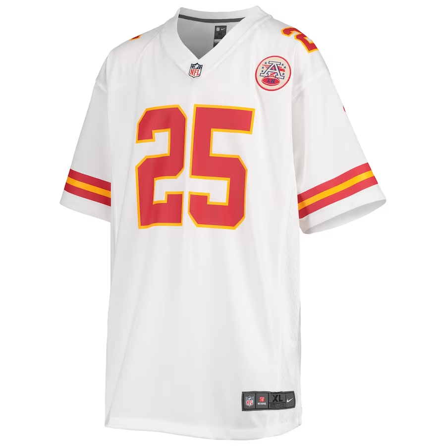 Nike Clyde Edwards-Helaire Kansas City Chiefs Youth White Game Jersey