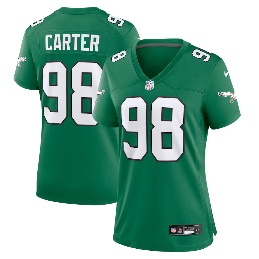 Nike Jalen Carter Philadelphia Eagles Women's Kelly Green Alternate Game Jersey
