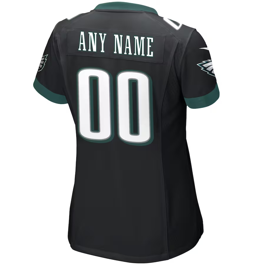 Nike Philadelphia Eagles Women's Black Alternate Custom Game Jersey
