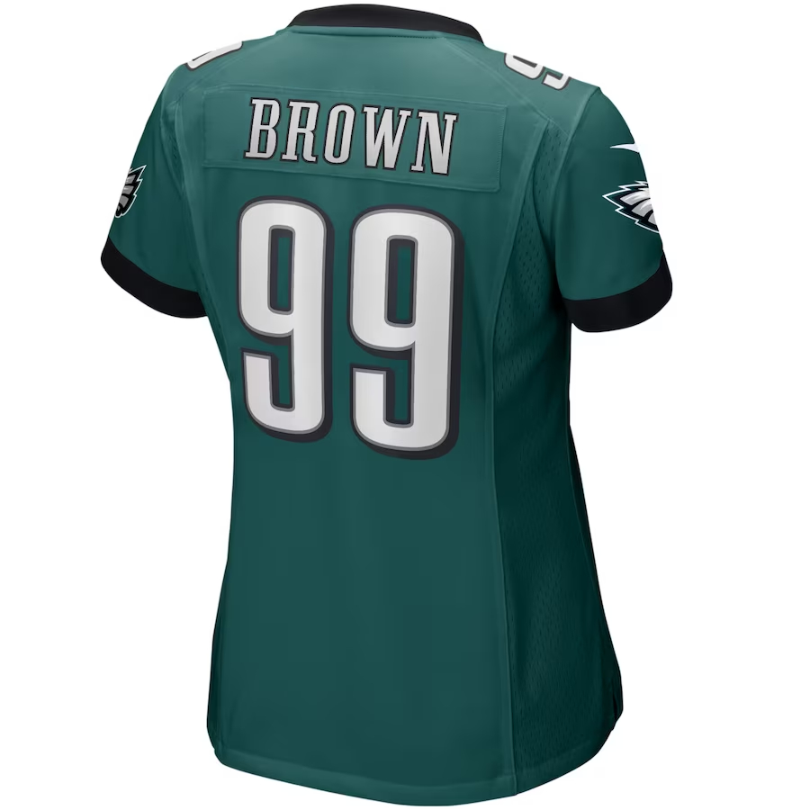 Nike Jerome Brown Philadelphia Eagles Women's Midnight Green Game Retired Player Jersey