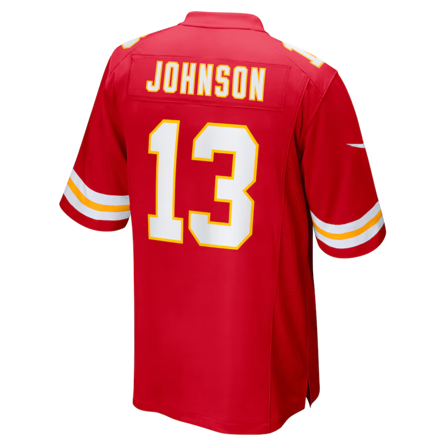 Nike Nazeeh Johnson Kansas City Chiefs Red Game Player Jersey