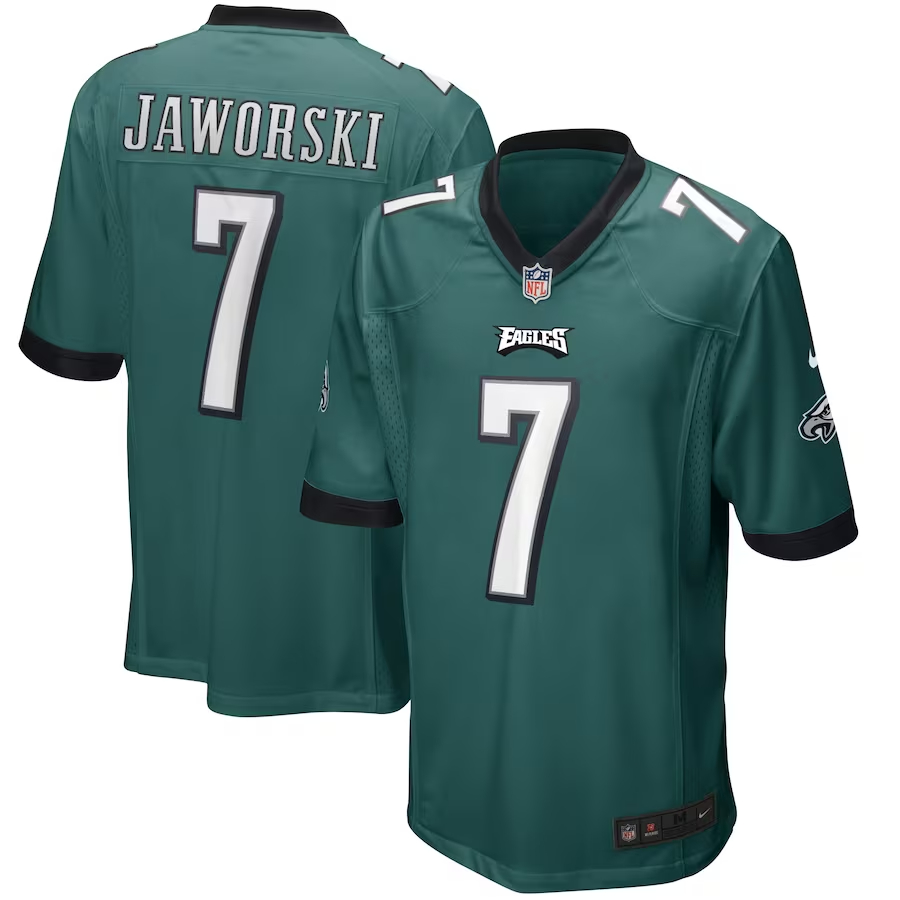Nike Ron Jaworski Philadelphia Eagles Midnight Green Game Retired Player Jersey