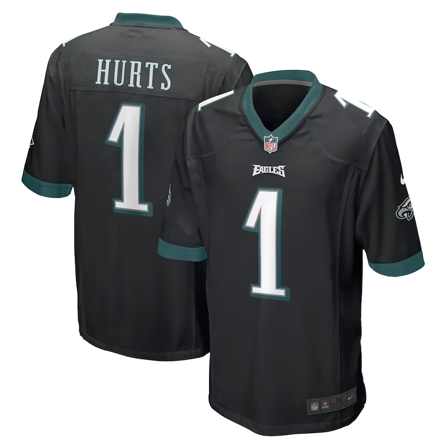 Nike Jalen Hurts Philadelphia Eagles Black Alternate Game Jersey