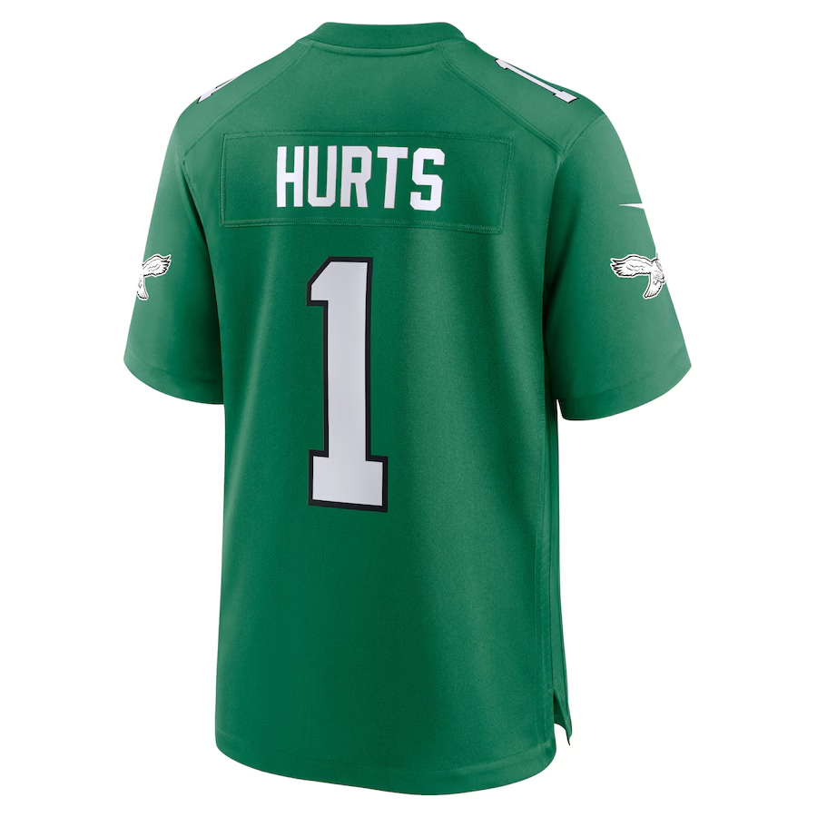 Nike Jalen Hurts Philadelphia Eagles Youth Kelly Green Game Jersey
