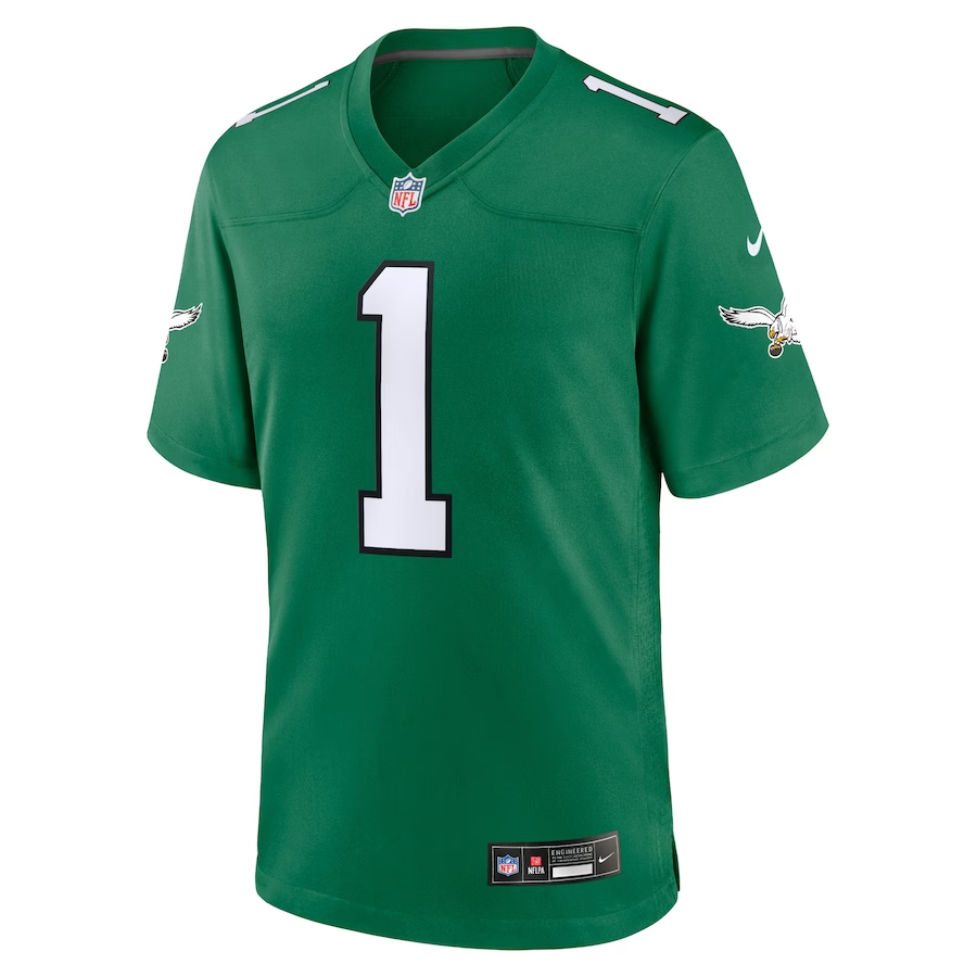 Nike Jalen Hurts Philadelphia Eagles Kelly Green Alternate Game Play