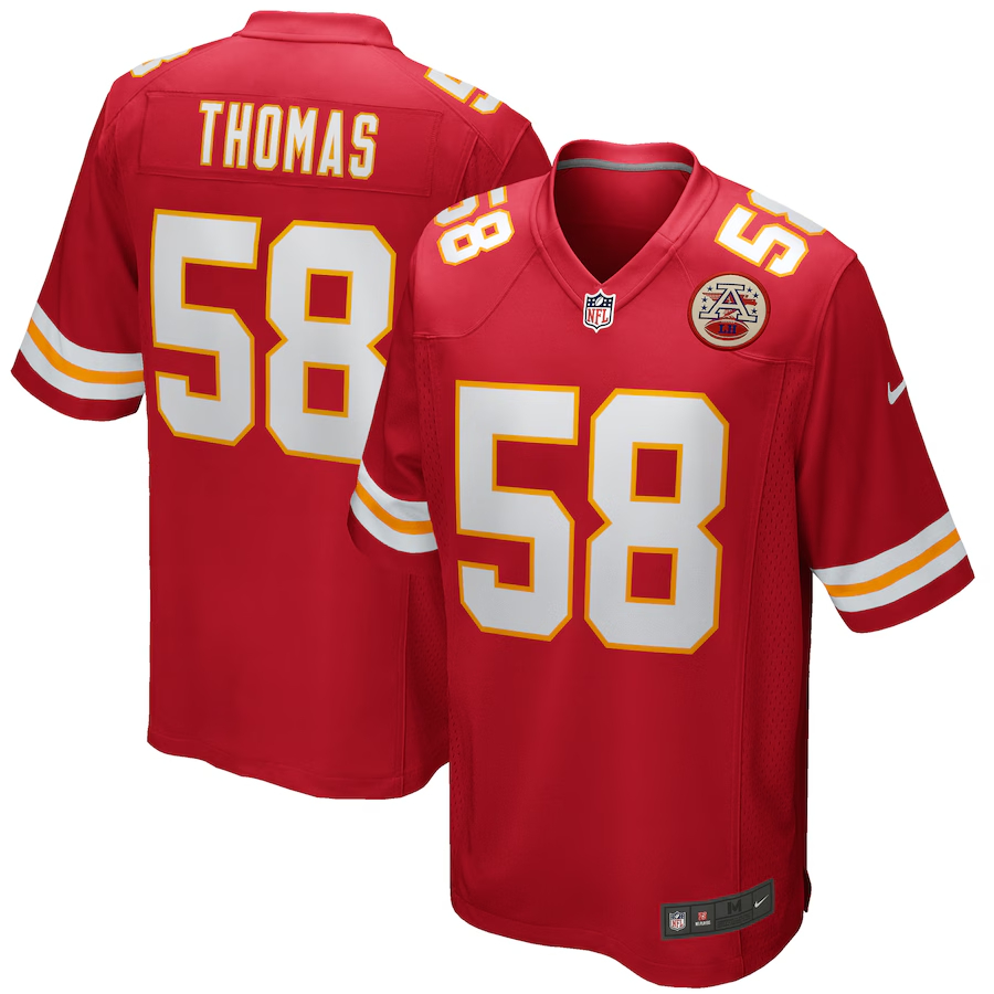 Nike Derrick Thomas Kansas City Chiefs Red Game Retired Player Jersey