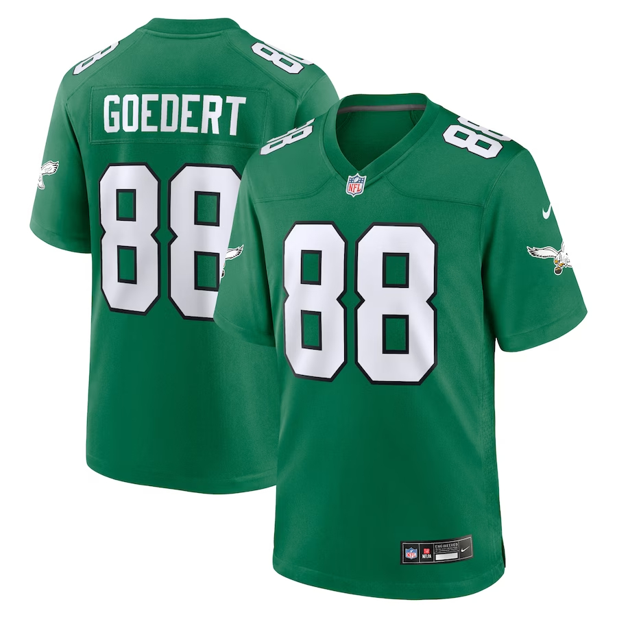 Nike Dallas Goedert Philadelphia Eagles Kelly Green Alternate Game Player Jersey