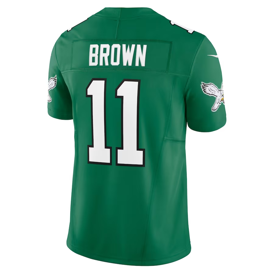 Nike A.J. Brown Philadelphia Eagles Kelly Green Vapor F.U.S.E. Limited Jer