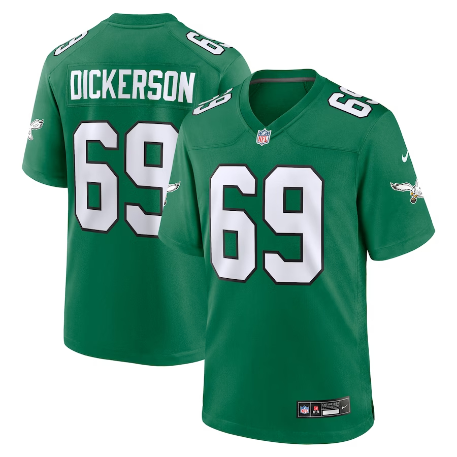 Nike Landon Dickerson Philadelphia Eagles Kelly Green Alternate Game Jersey