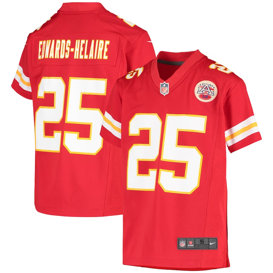 Nike Clyde Edwards-Helaire Kansas City Chiefs Youth Red Game Jersey