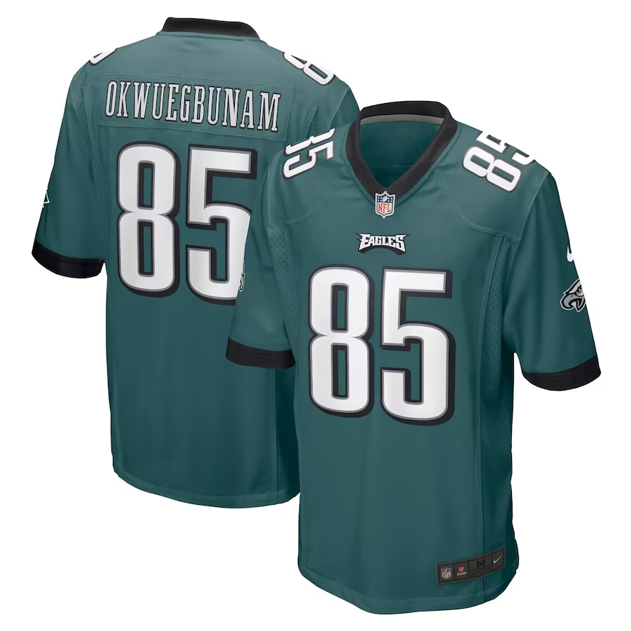Nike Albert Okwuegbunam Philadelphia Eagles Midnight Green Team Game Jersey