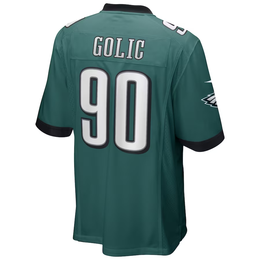 Nike Mike Golic Philadelphia Eagles Midnight Green Game Retired Player Jersey