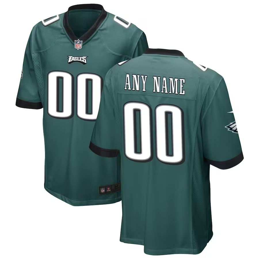 Nike Philadelphia Eagles Midnight Green Custom Game Jersey