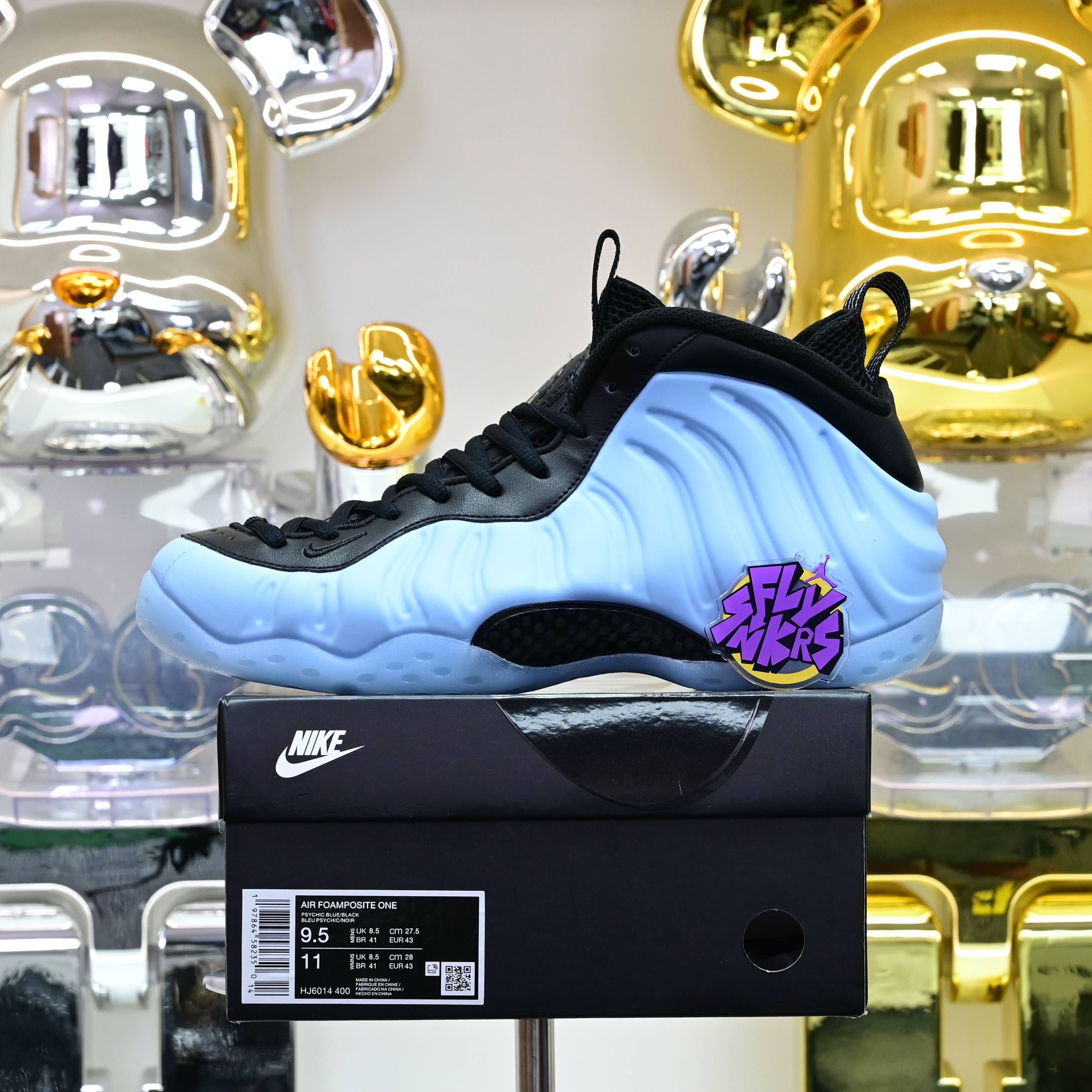Nike Air Foamposite One 'Psychic Blue and Black'  HJ6014-400