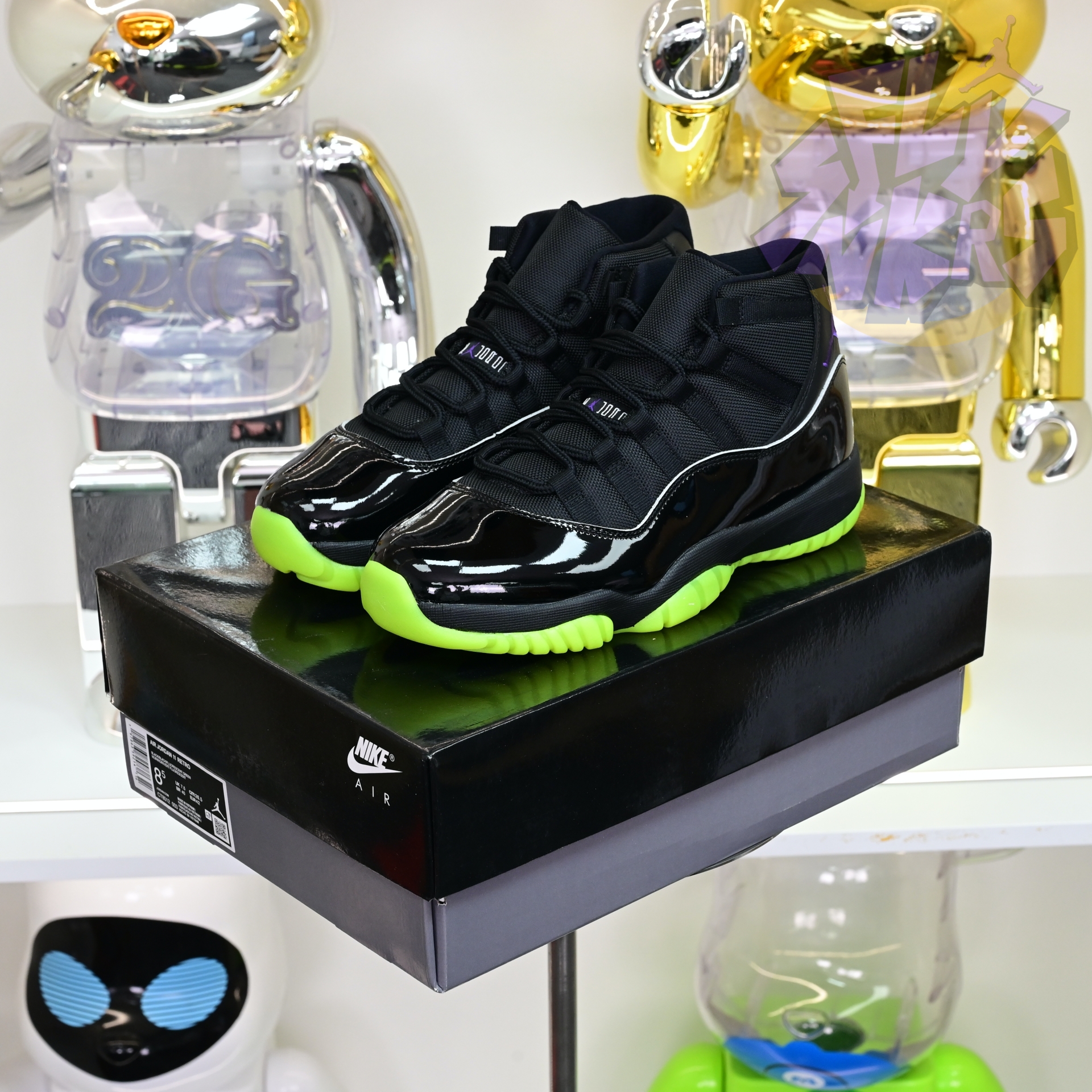 Air Jordan 11 GS Black/Barely Volt   CT8012-003