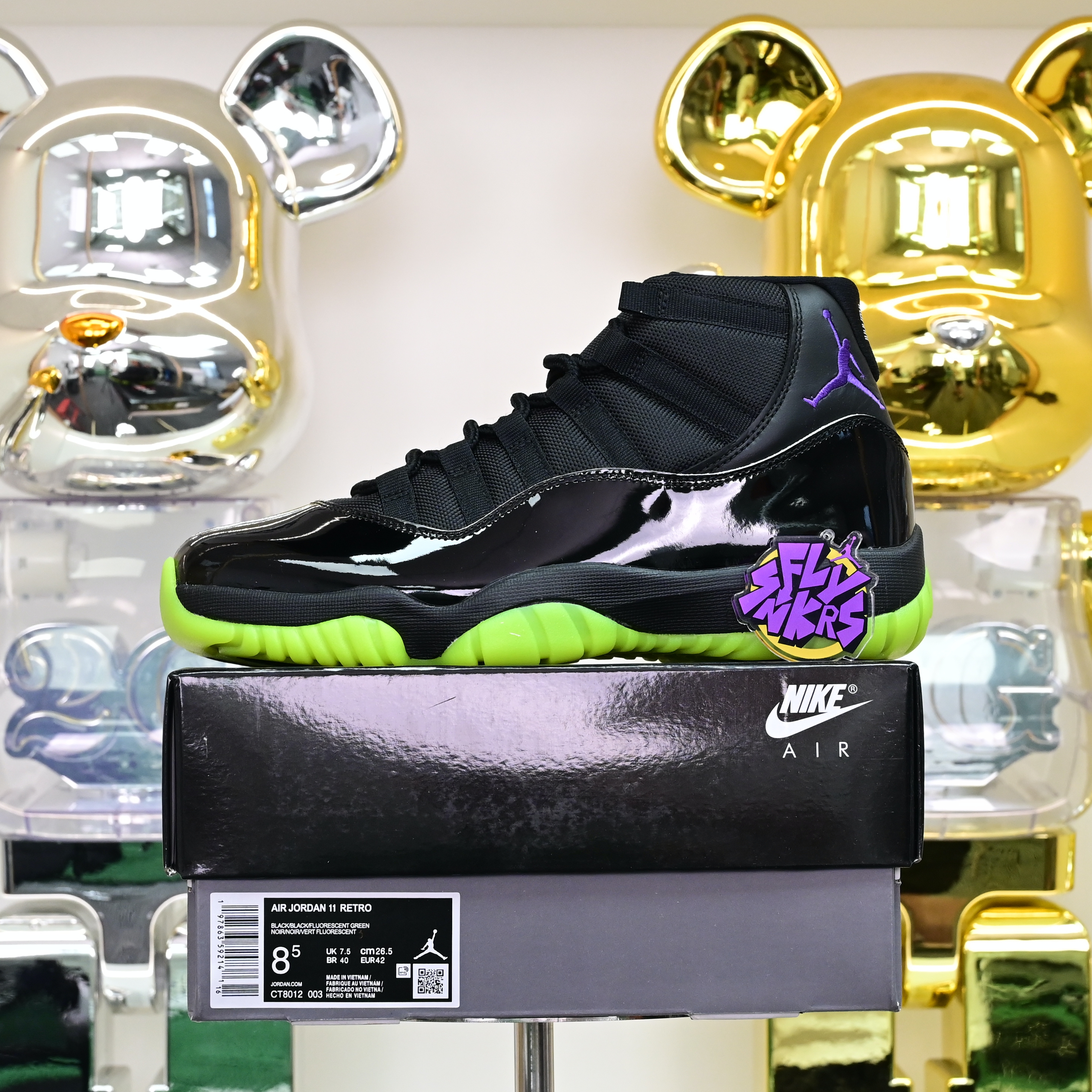Air Jordan 11 GS Black/Barely Volt   CT8012-003