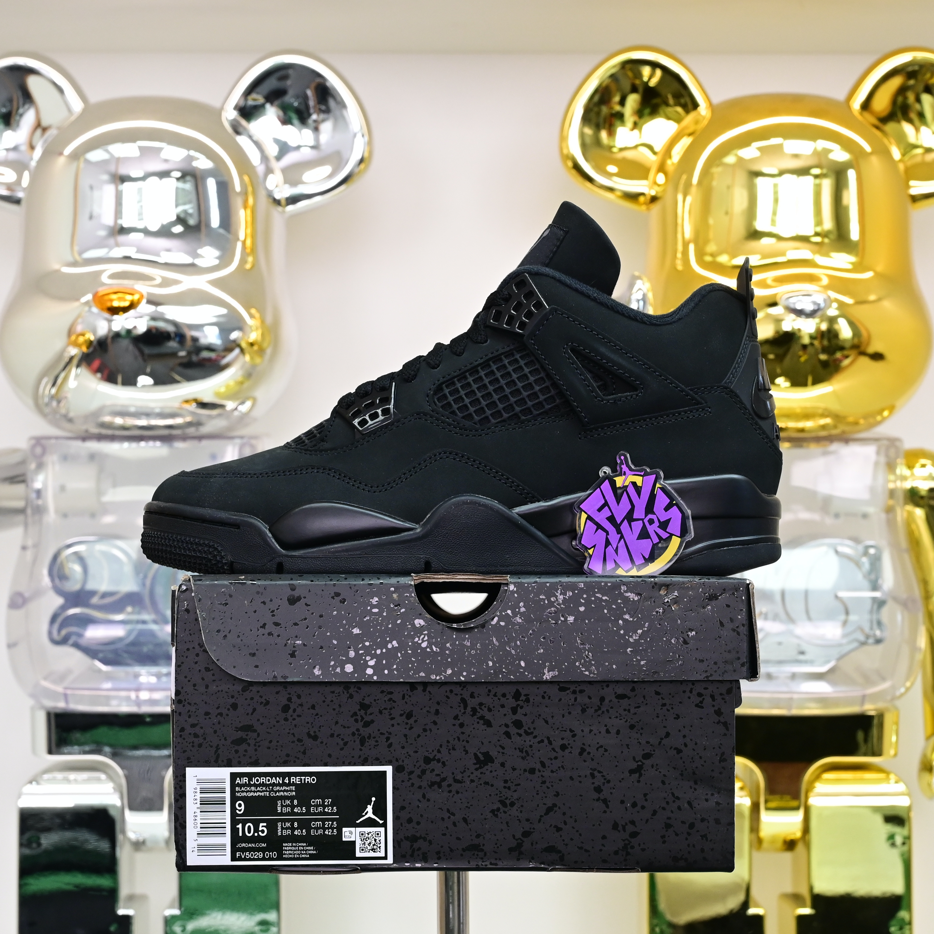 AIR JORDAN 4 RETRO 'BLACK CAT' 2025   FV5029-010