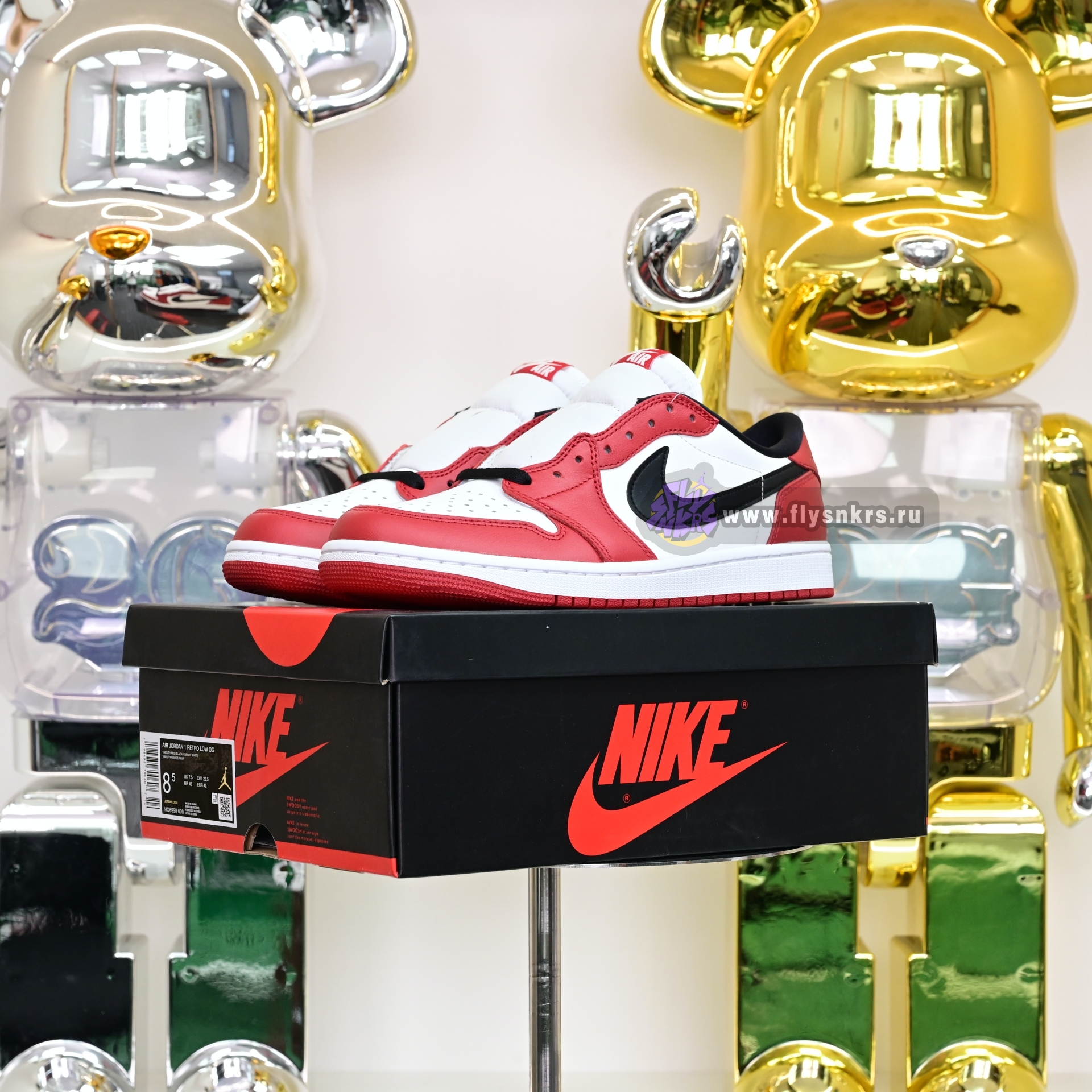 Air Jordan 1 RETRO LOW OG“Black Muslin Varsity Red” HQ6998-600