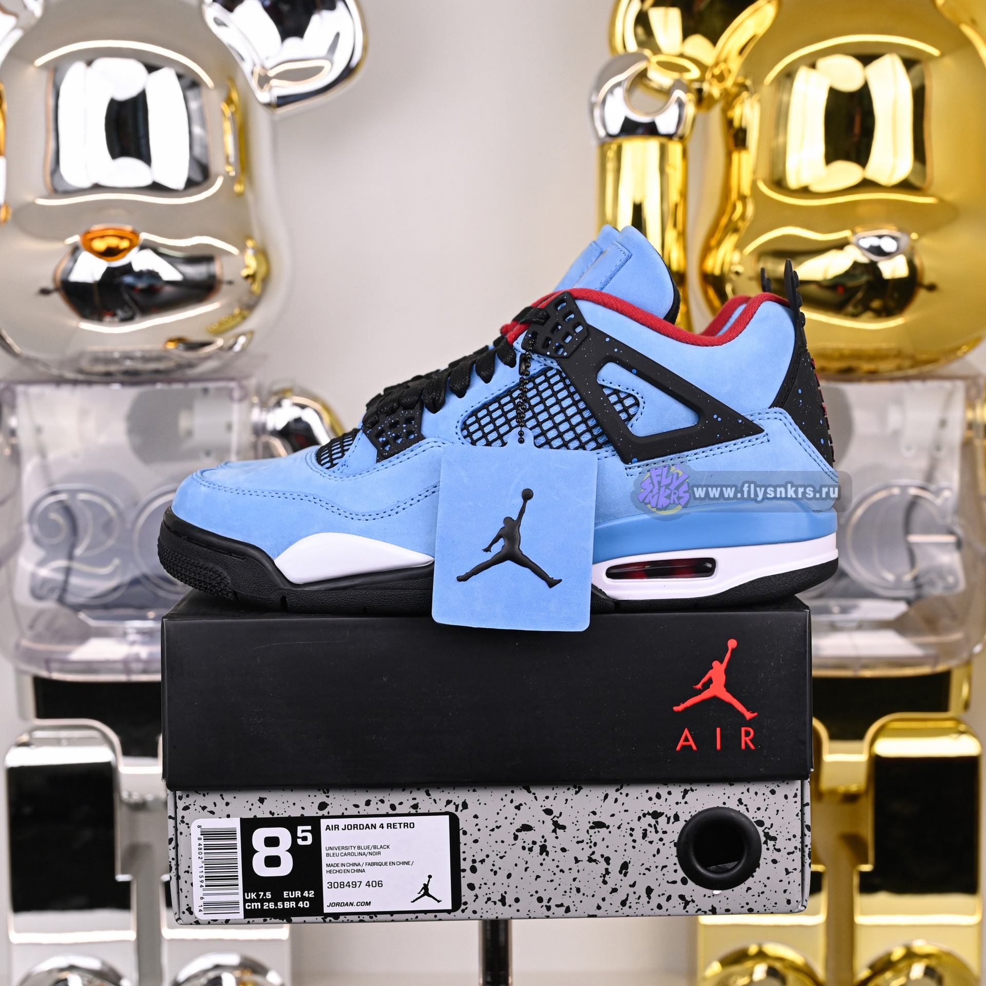TRAVIS SCOTT X AIR JORDAN 4 RETRO 'CACTUS JACK' FRIENDS & FAMILY 308497-406