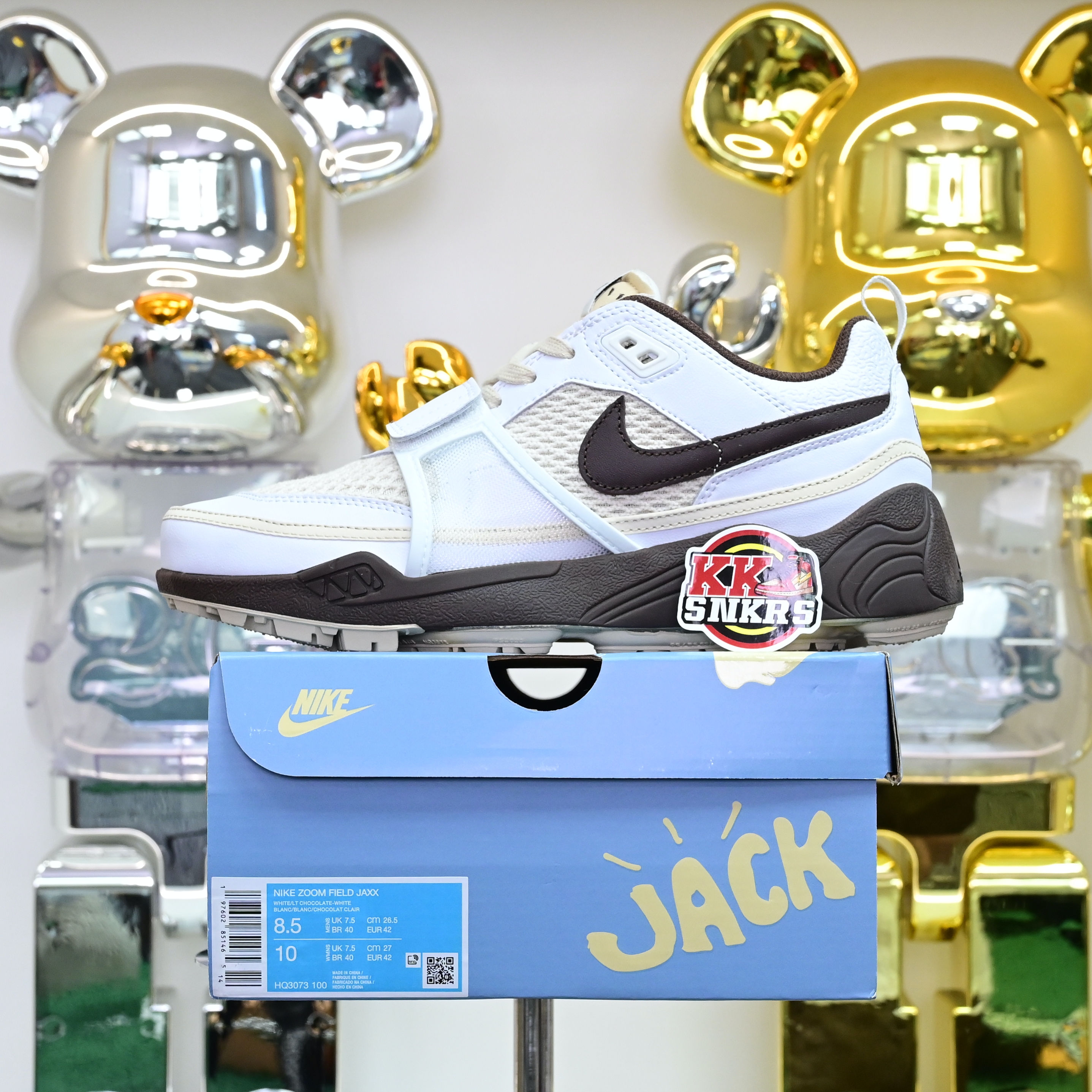 Travis Scott x Nike ZOOM Field JAXX“White/ Light Chocolate”HQ3073-100