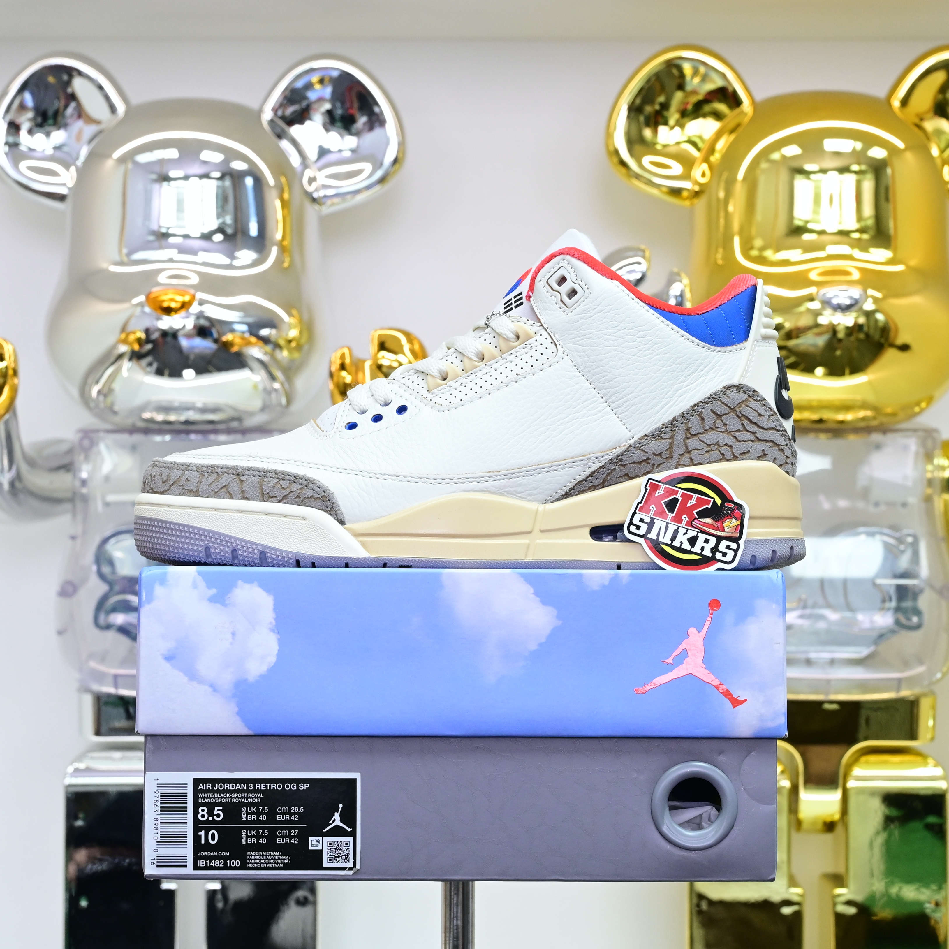 Air Jordan 3 RETRO OG SP“White/Sport Royal” IB1482-100