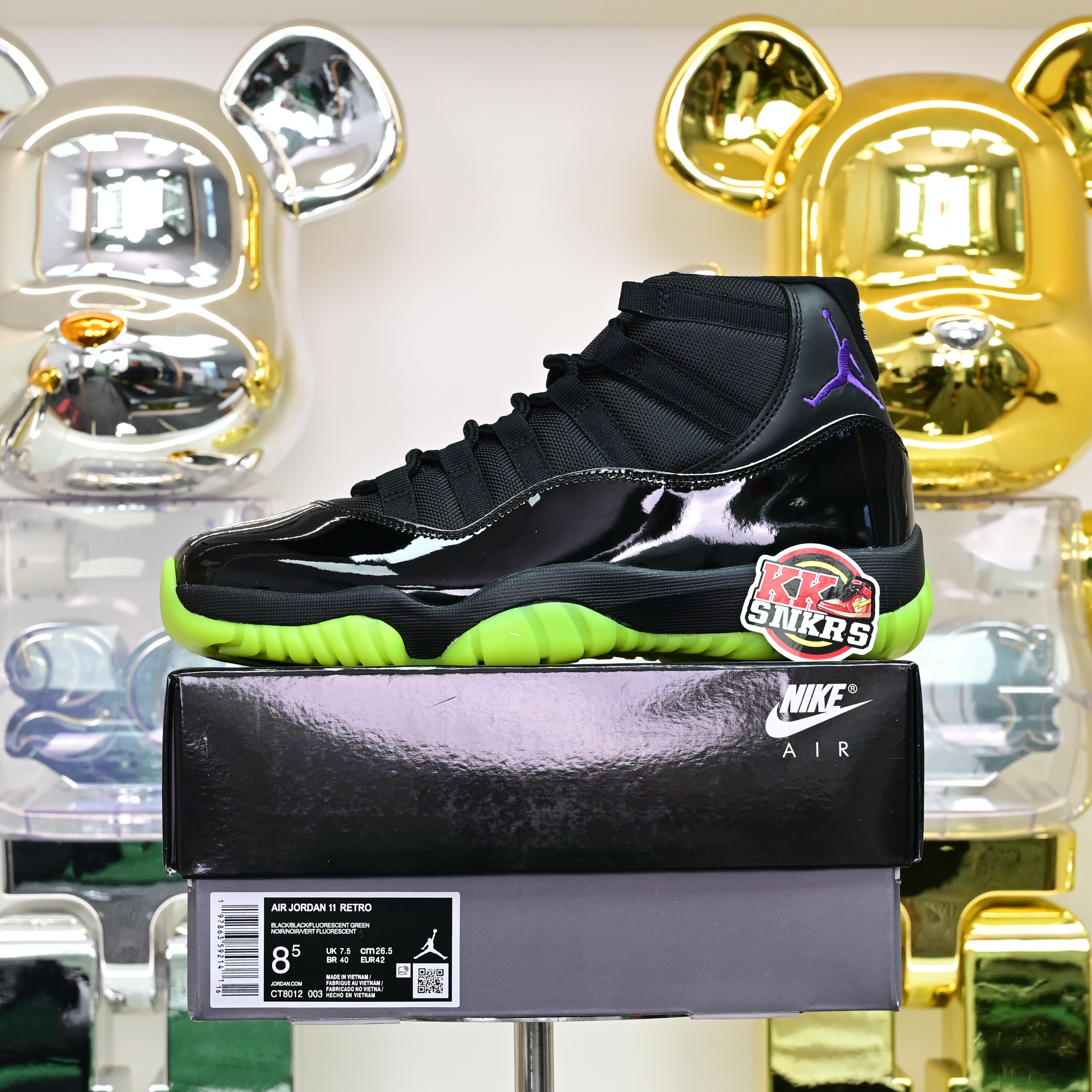 Air Jordan 11 GS Black/Barely Volt   CT8012-003
