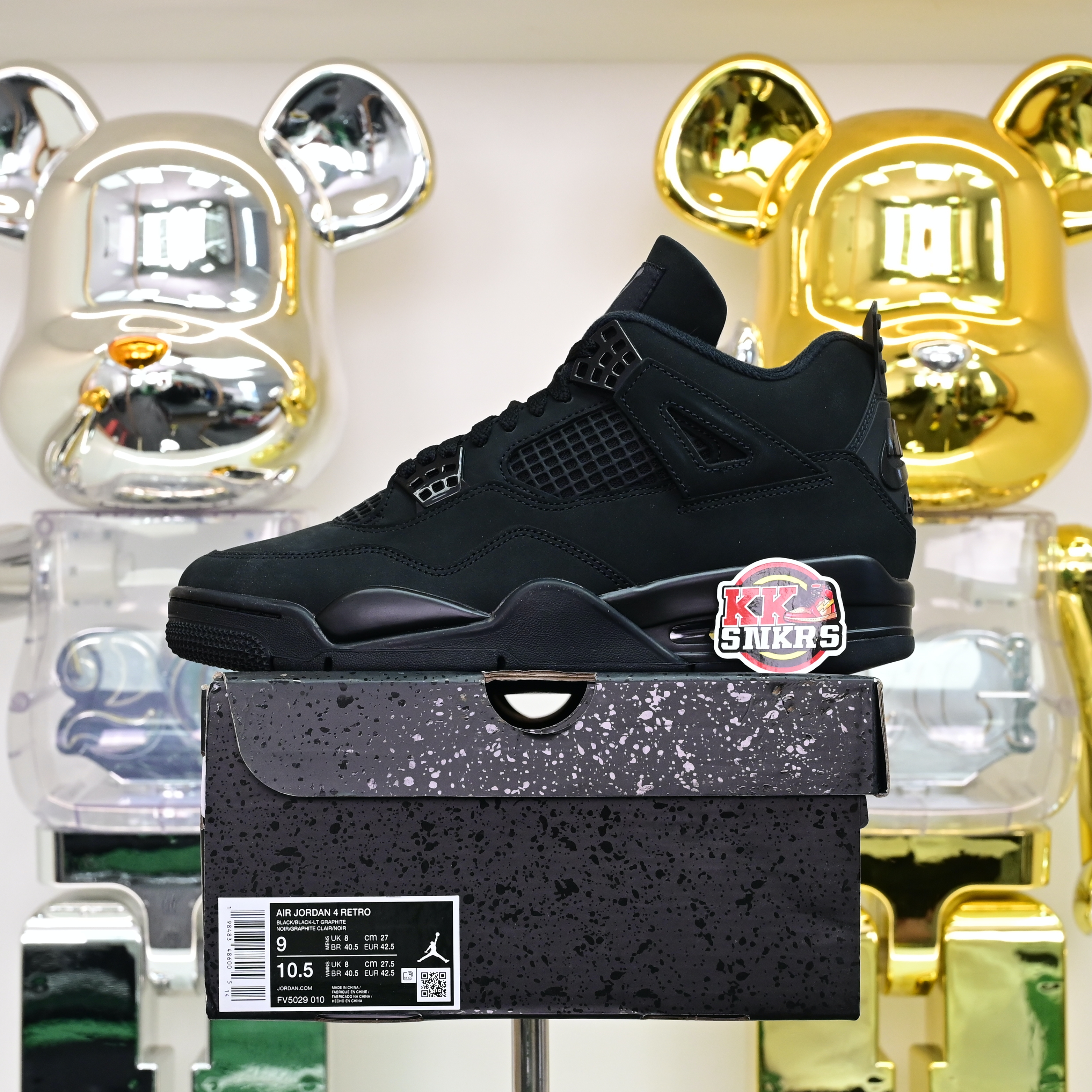 AIR JORDAN 4 RETRO 'BLACK CAT' 2025   FV5029-010
