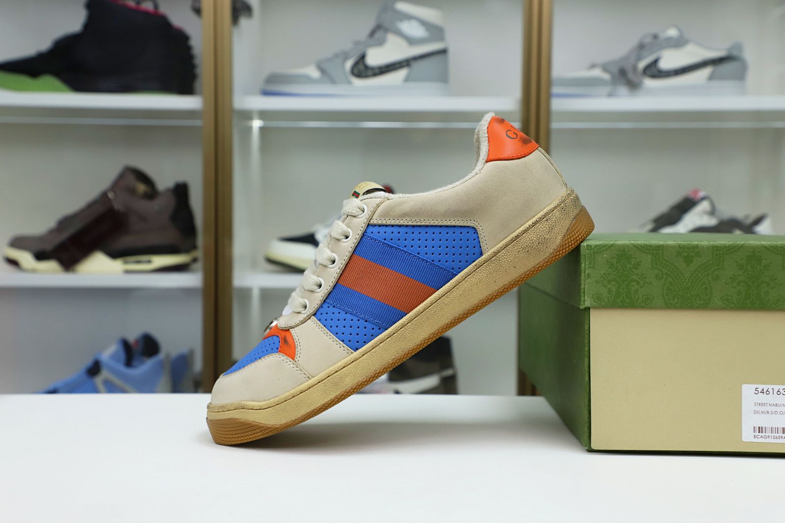 GUCCl  Screener Leather Sneaker GG