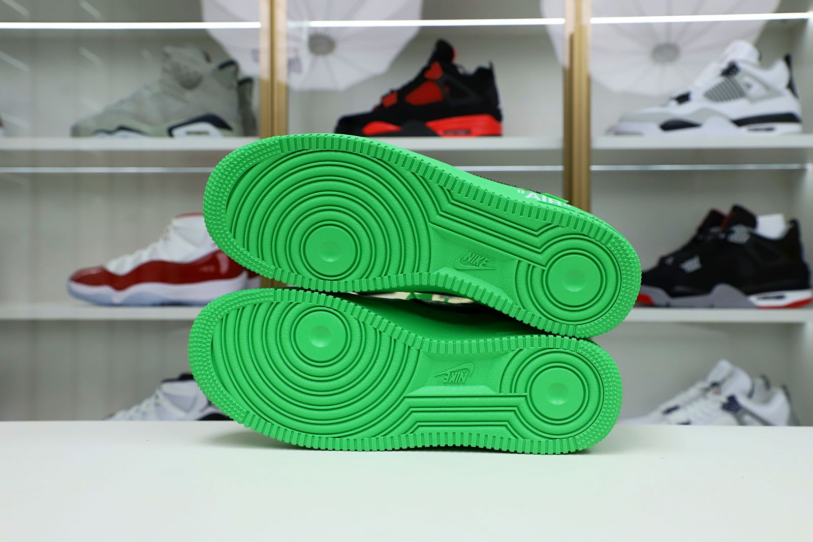 OFF WHITE NIKE AIR FORCE 1 LOW GREEN