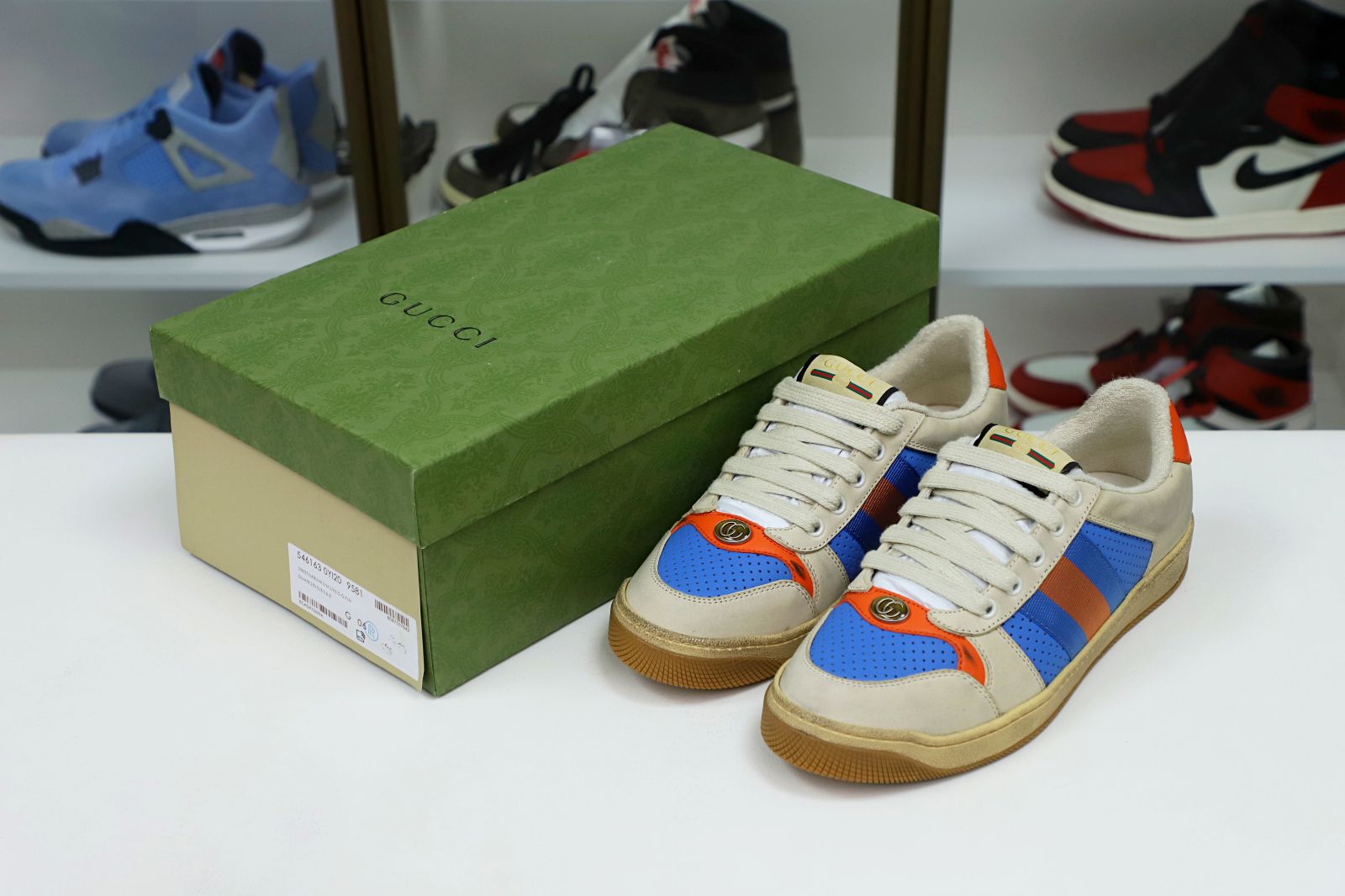 GUCCl Screener Leather Sneaker GG