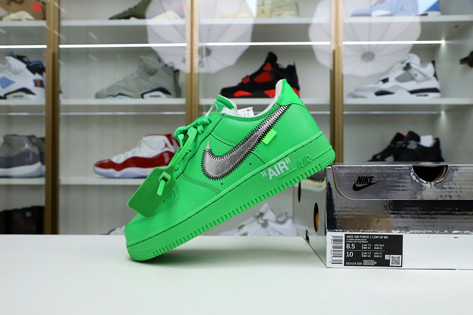 OFF WHITE NIKE AIR FORCE 1 LOW GREEN