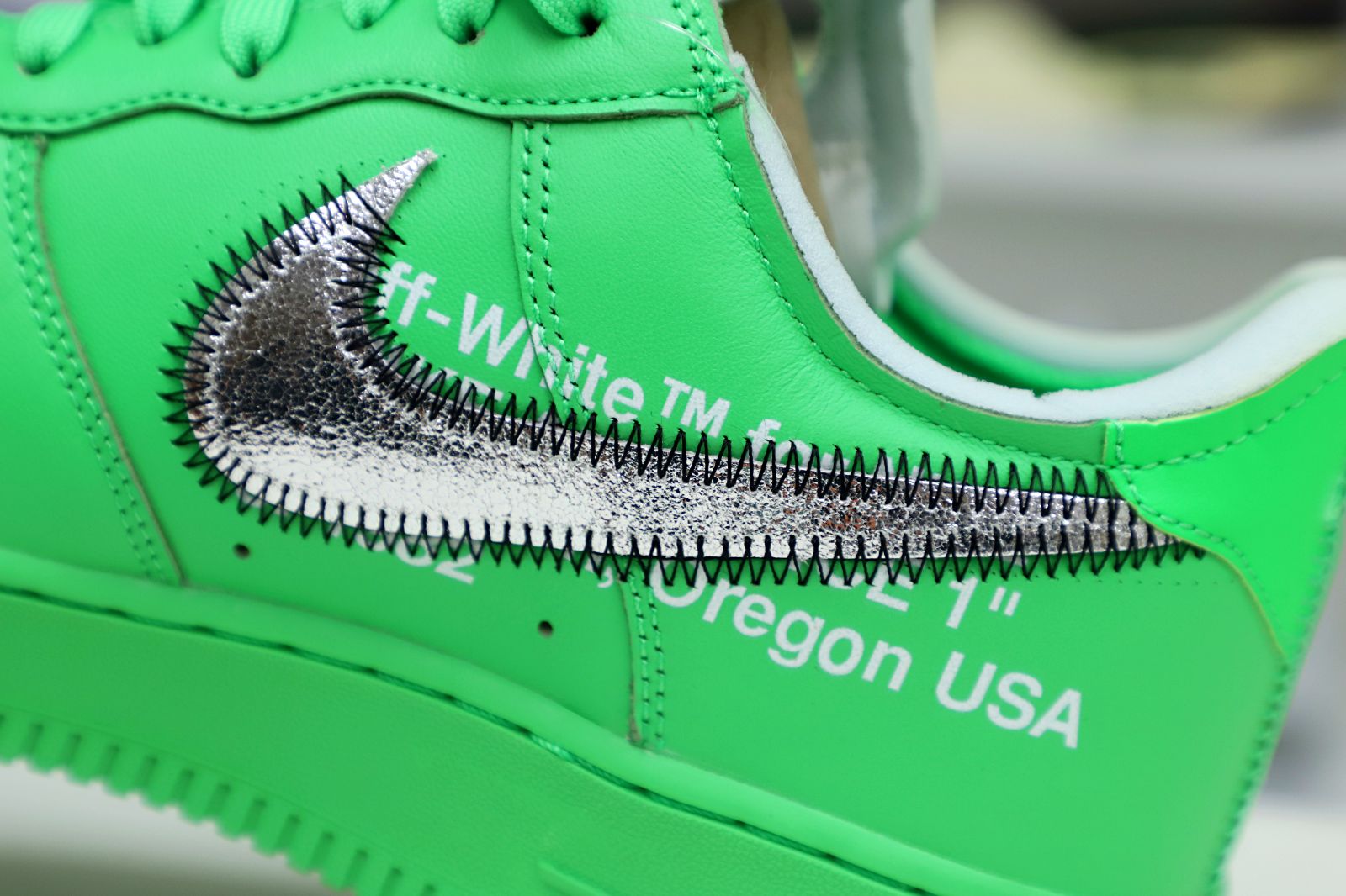 OFF WHITE NIKE AIR FORCE 1 LOW GREEN
