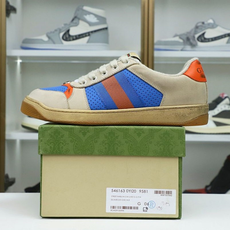 GUCCl Screener Leather Sneaker GG