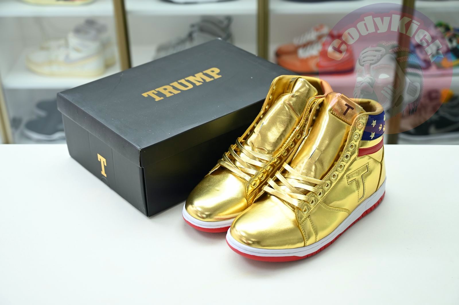 Never Surrender Trump sneakers MAGA.1