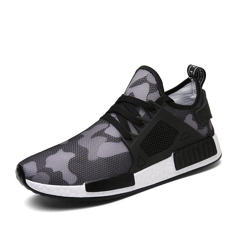 Breathable Casual Shoes Breathable Fashion Lace Up Mens Mesh Flats