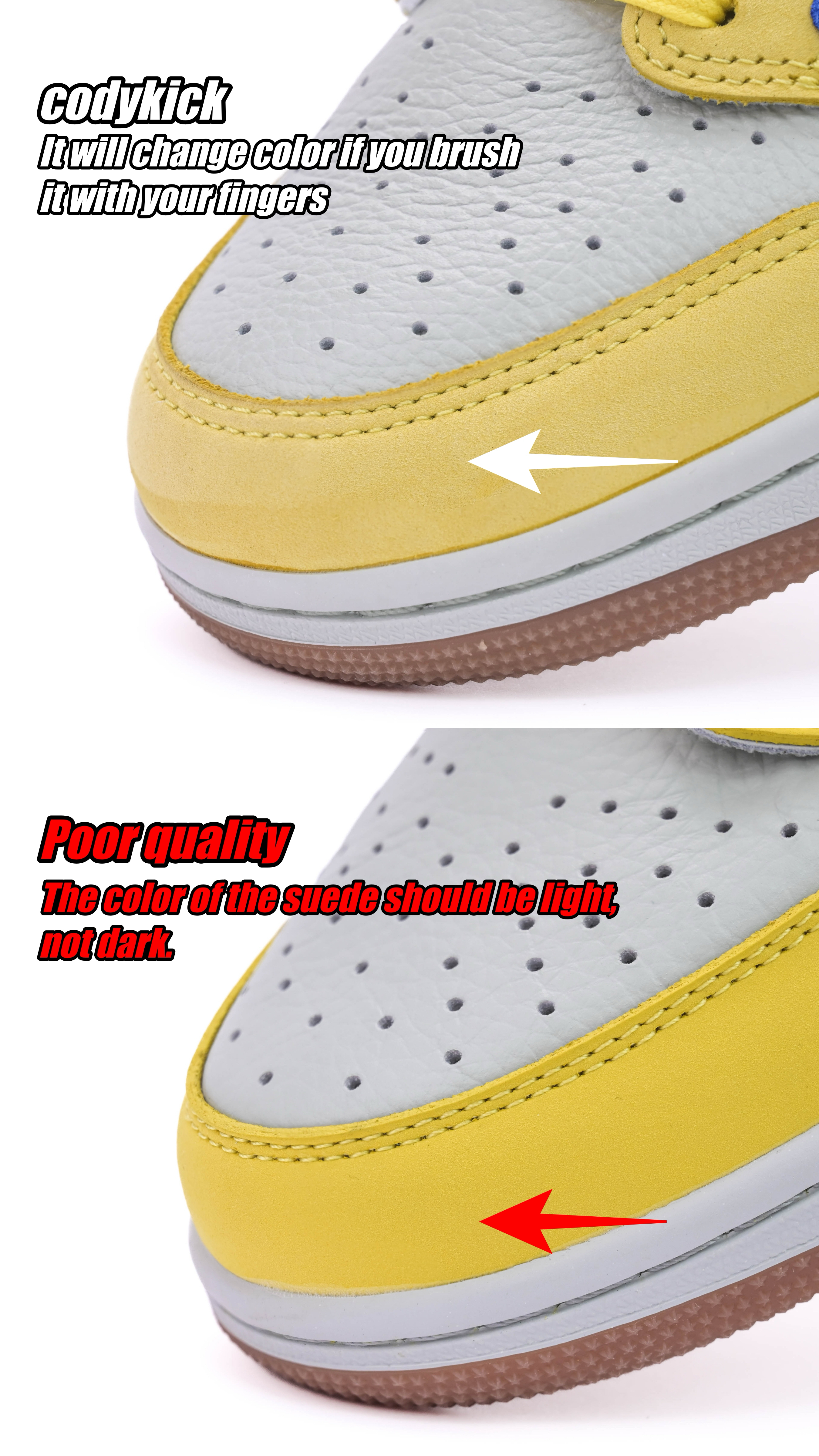 The difference is that my shoes have better quality.