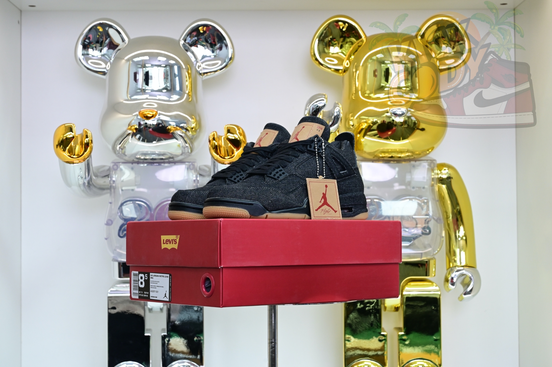 levi's x Air Jordan 4 levis black (levis tag)AO2571-001