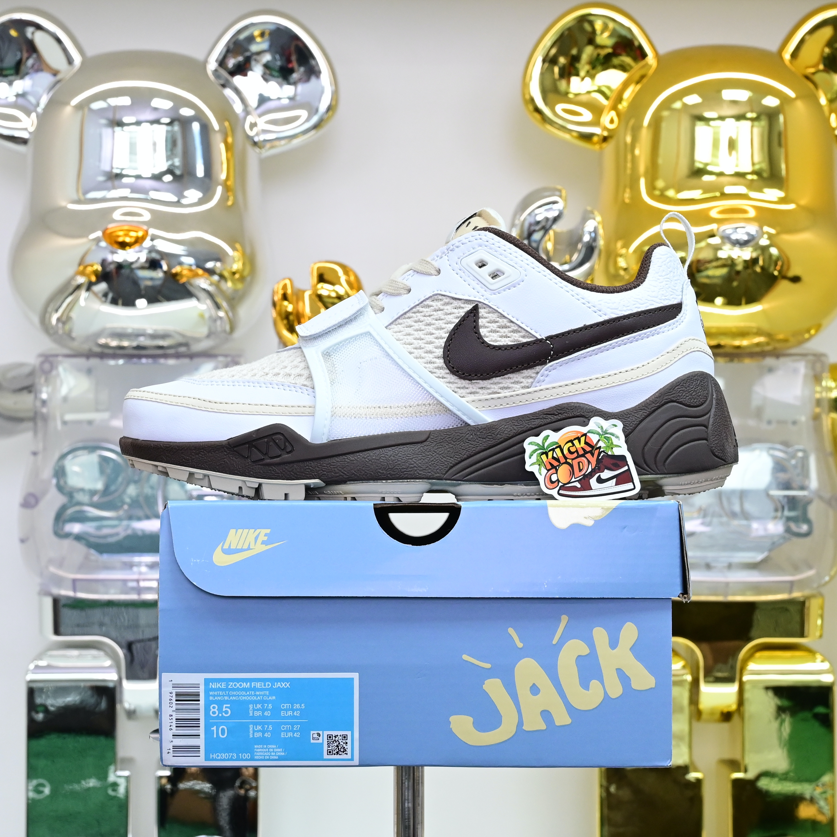 Travis Scott x Nike ZOOM Field JAXX“White/ Light Chocolate”HQ3073-100