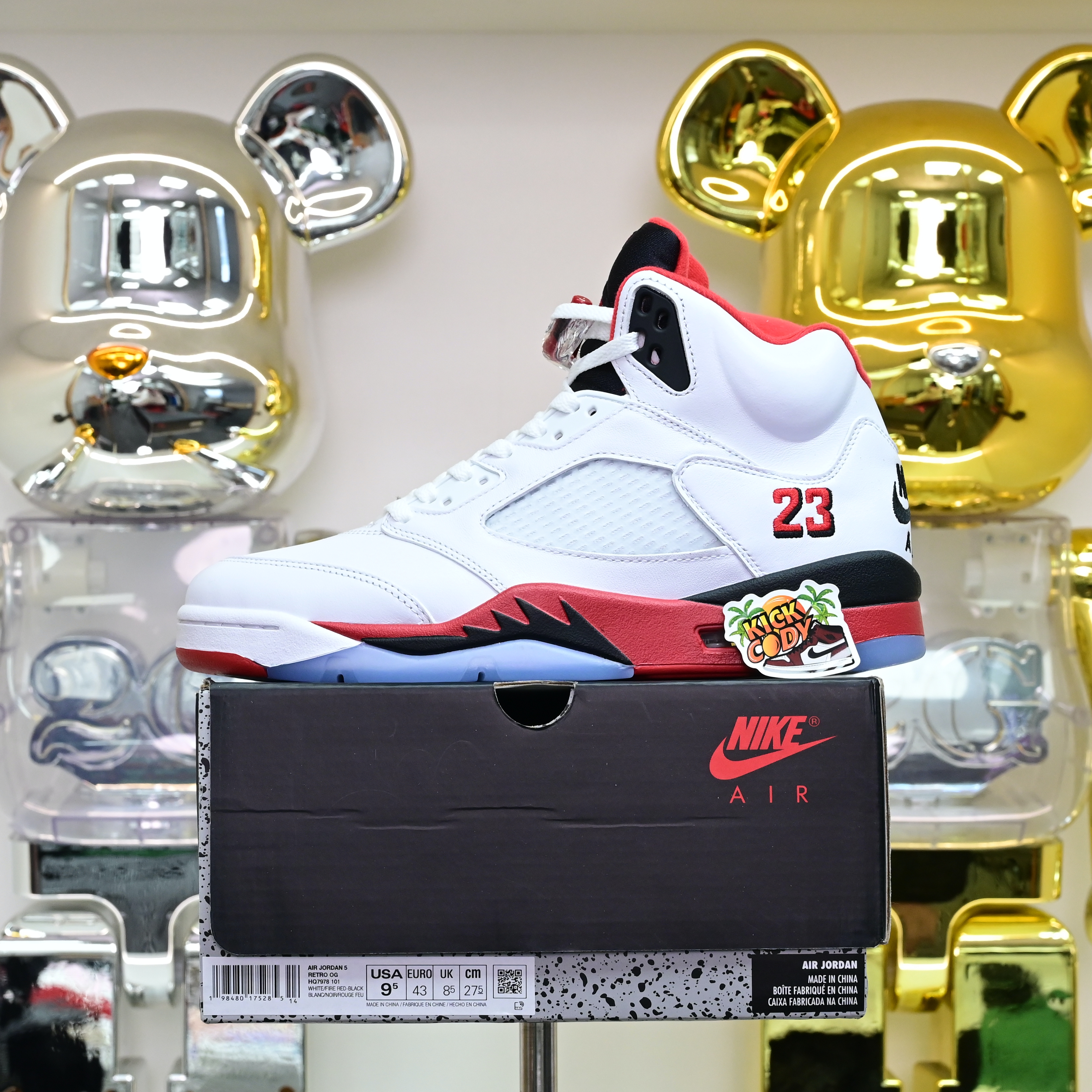 Air Jordan 5 Fire Red“Black Tongue” HQ7978-101